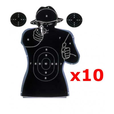 Cible d'entraînement silhouette carton (x10) — Accessoires | Défense Légale