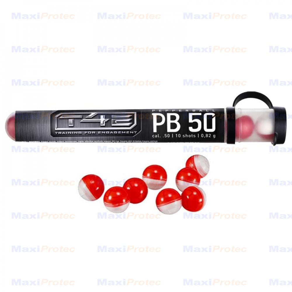 Munitions T4E .50 poivre OC — Boîte de 10 — Munitions & CO2 | Défense Légale